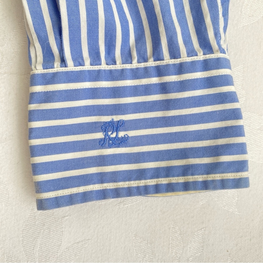 Ralph Lauren Blue Label Striped Button Down Shirt True Vintage 1990s - Picture 6 of 13